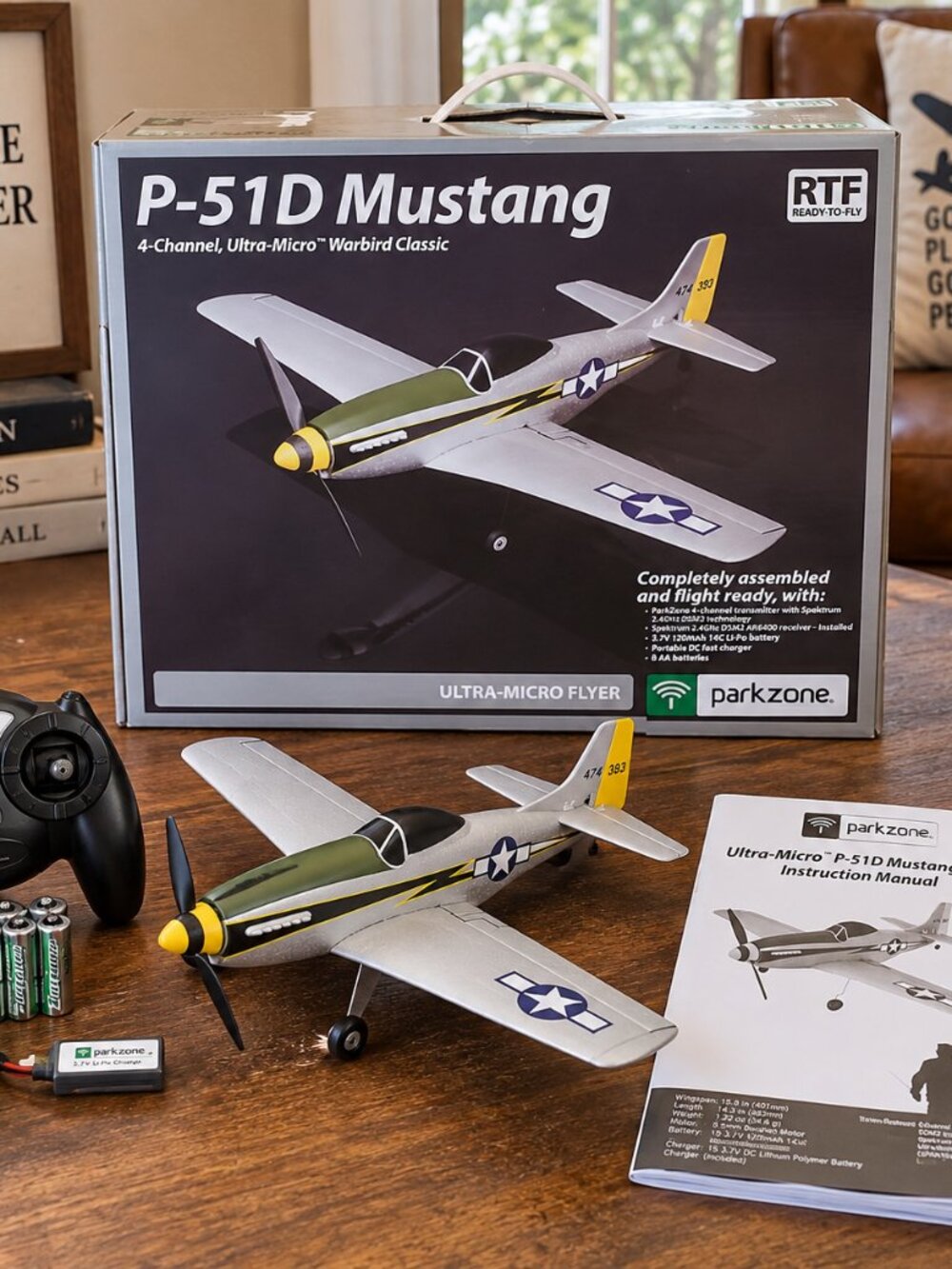 Vintage ParkZone Ultra-Micro P-51D Mustang RTF RC Airplane – PKZ3600 ✈️